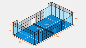Padel Court Dimensions and Synthetic Turf System